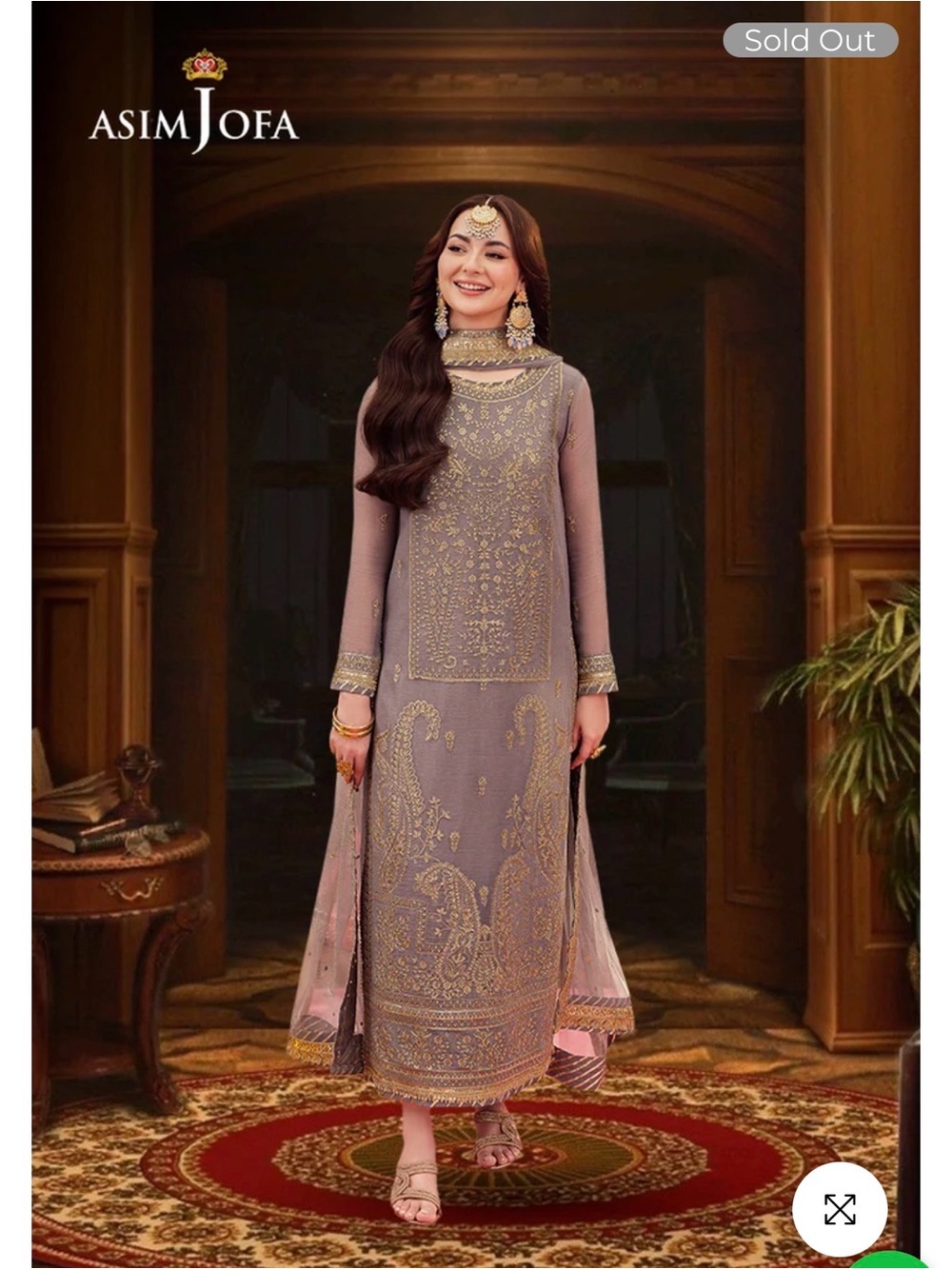 New XXL Asim Jofa designer 3 pc formal Embroidered Dress